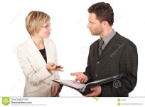 Businesswoman Presenting Report To  Her Partner Stock Image - Image: 421001 Businesswoman presenting report to  her partner