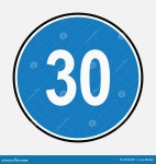 30 speed limit road sign stock vector. Illustration of limit - 226204321