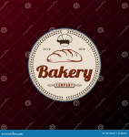 Vintage Retro Bakery / Bake Shop Label Sticker Logo Design Stock Vector - Illustration of cooking, design: 187766469