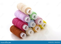 Colorful spools threads stock photo. Image of factory - 8622766