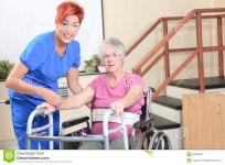 Elderly Lady with Her Physiotherapist in a Stock Image - Image of lady, indoors: 50958547 Elderly Lady With Her Physiotherapist... 
