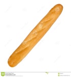 French Bread Isolated Over White Stock Image - Image of studio, freshness: 39429137