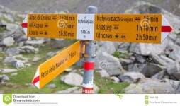 Hiking sign Alps stock image. Image of directions, direction - 15321725