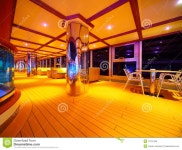 Interior of Illuminated Restaurant on Cruise Ship Stock Photo - Image of chair, deck: 17215188