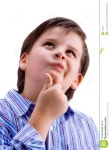 Kid thinking stock image. Image of fight, isolated, joke - 700279