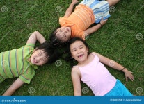 Kids Lying On The Grass Royalty Free Stock Photos - Image: 5602258 Kids lying on the grass