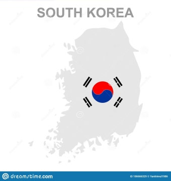 Maps of South Korea with National Flags Icon Vector Design... South Korea With National Flags Icon Vector Design Symbol Stock...