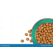 A Cup of Dry Pet Food. Multi-colored Image Stock Vector - Illustration of diet, food: 235929150