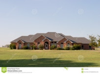 Modern Large Ranch Style Brick House Stock Photos - Image: 1319253 Modern Large Ranch Style Brick House