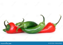 Peppers stock photo. Image of isolated, group, shadow - 18127262