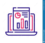 Online Infographic Vector 2 Colour Icon Design Illustration Stock Vector - Illustration of presentation, symbol: 251046648