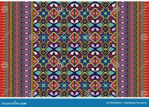 Retro Navajo Tribe Vector Seamless Design in Various Colors. Print of Aztec Fancy Geometric Art Stock Vector - Illustration of... 