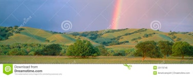 Rainbow And Rolling Hills I Stock Photo - Image of ecosystem, hills: 23170740