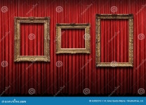 Red Curtain With Vintage Frames Stock Photos - Image: 6302313 Red Curtain with Vintage Frames