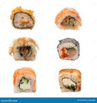Set of sushi stock photo. Image of served, japanese, close - 37122752