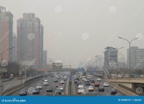 Smog in Beijing editorial photo. Image of business, famous - 23848721
