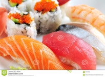 Sushi And California Rolls Royalty Free Stock Image - Image: 5223336 Sushi and california rolls