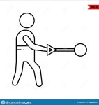 Illustration of Gym Line Icon Stock Vector - Illustration of fitness, lifting: 268751018