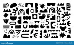 Abstract Shape Doodle Collection Stock Vector - Illustration of cartoon, drawing: 282993654