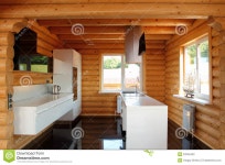 Wide kitchen stock image. Image of light, inside, lighting - 23345423