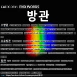 END WORDS: 방관: (1)しょうぼうかん【消防官】。しょうぼうし【消防士】[소방관] (2)しゅうしゅぼうかん【袖手傍観】。きょうしゅぼうかん... 