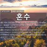끝나는 말: 혼수