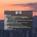 용태: SYMPTOM; CONDITION