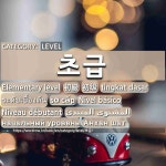 LEVEL: ELEMENTARY LEVEL[초급]: (1)MARKET[시장] (2)DANCE[춤] (3)ENTRANCE; ENTRY; GATE[입구] (4)FISHING HOOK[