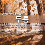 START WORDS: 두름: (1)たば【束】[두름] (2)トゥルム[두름]
