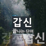 갑신으로 끝나는 단어는? 2개