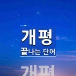 개평으로 끝나는 단어는? 1개