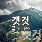 갯것으로 끝나는 단어는? 2개