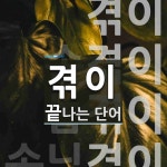 겪이로 끝나는 단어는? 4개
