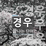 경우로 끝나는 단어는? 5개