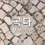 곡다로 끝나는 단어는? 1개
