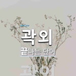 곽외로 끝나는 단어는? 1개