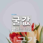갑이네귤 | 굴값으로 끝나는 단어는? 1개