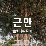 근만으로 끝나는 단어는? 1개