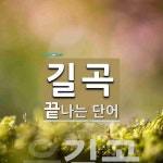 "길곡" 끝 단어
