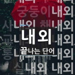 내외로 끝나는 단어는? 14개