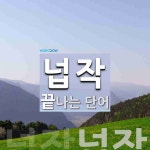 넙작 끝 단어