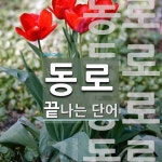 동로로 끝나는 단어는? 6개