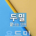 두밀로 끝나는 단어는? 1개