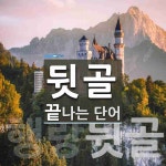 뒷골로 끝나는 단어는? 2개