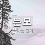 든모로 끝나는 단어는? 1개