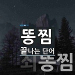 똥찜으로 끝나는 단어는? 2개