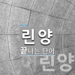 린양으로 끝나는 단어는? 3개