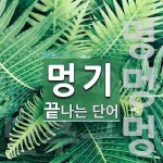 멍기로 끝나는 단어는? 3개