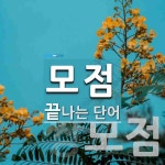 모점으로 끝나는 단어는? 2개