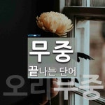 무중으로 끝나는 단어는? 2개